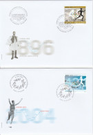 Suisse CIO JO Athènes 2004 2 FDC 's Emission Commune Jeux Olympiques Switzerland IOC Olympics Athens 2004 Joint Issue - Estate 2004: Atene