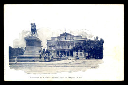 EGYPTE - LE CAIRE - MONUMENT DE HKEDIVE IBRAHIM PACHA ET L'OPERA - CARTE LITHOGRAPHIQUE - El Cairo