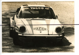 PHOTOGRAPHIE .Automobile, Ancienne Voiture. PORCHE . Course, Rallye , Yacco - Auto's