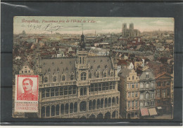 BELGIQUE CARTE POSTALE BRUXELLES PANORAMA PRIS DE L'HOTEL DE VILLE  TB. - Panoramische Zichten, Meerdere Zichten