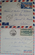 LAOS - 2 Lettres (enveloppes) Pour La France Des Années 50 - Laos