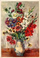 H2659 - Glückwunschkarte Blumen Künstlerkarte - Verlag DDR - Landpost Birkenwerder - Flowers