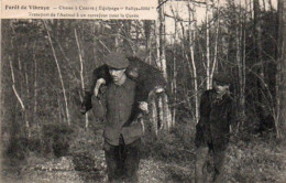 4V5Hy    Chasse Chasseur Forêt De Vibraye Tranport D'un Sanglier - Hunting