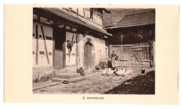 1938 - Héliogravure - Hunspach (Bas-Rhin) - Une Cour De Ferme - Sin Clasificación