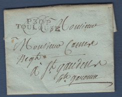 Haute Garonne -  P 30 P  / TOULOUSE Sur Lettre De 1806 - 1801-1848: Precursors XIX