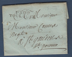 Haute Garonne -  P 30 P  / TOULOUSE Sur Lettre De 1806 - 1801-1848: Vorläufer XIX