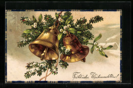 AK Weihnachten, Glocken Mit Tannenzweigen  - Autres & Non Classés