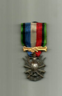 MEDAILLE VETERANS 1870 ARMEE DE TERRE / MER COULEUR ARGENT MODULE GROS CANONS BARRETTE COULEUR OR 1914/1918 - Frankreich