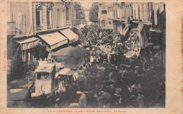 LEZIGNAN-Corbières (Aude) - Route Nationale - La Foire - Voyagé 1909 (2 Scans) - Sonstige & Ohne Zuordnung