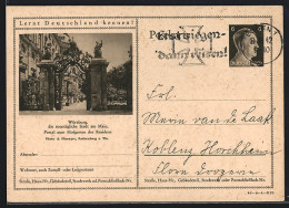AK Würzburg, Portal Zum Hofgarten Der Residenz, Ganzsache Lernt Deutschland Kennen  - Briefkaarten