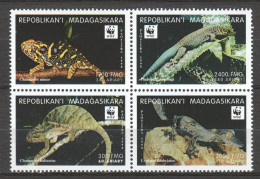 Madagascar 1999 Mi 2313-2316 In Block MNH WWF - CHAMELEON - Ungebraucht