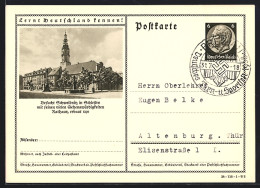 AK Schweidnitz In Schlesien, Rathaus, Ganzsache Lernt Deutschland Kennen  - Briefkaarten