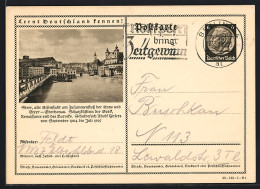 AK Steyr, Ortsansicht Mit Brücken, Ganzsache Lernt Deutschland Kennen  - Cartes Postales