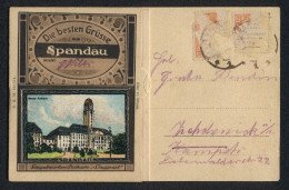 Siegelmarken-AK Berlin-Spandau, Neues Rathaus, Landesturnanstalt  - Spandau