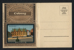 Siegelmarken-AK Coburg, Regierungsgebäude, Veste Coburg, Schloss Callenberg  - Coburg