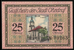 Notgeld Ohrdruf 1921, 50 Pfennig, Kirche St. Michael  - [11] Local Banknote Issues