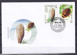 MACEDONIA NORTH 2024,EUROPA CEPT, UNDERWATER FLORA AND FAUNA,FDC - Slovénie