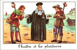 20898 Carte Fable - Jean De La Fontaine - L' Huitre Et Les Plaideurs - Märchen, Sagen & Legenden