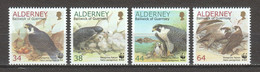 Alderney 2000 Mi 147-150 MNH WWF - FALCON BIRDS - Unused Stamps