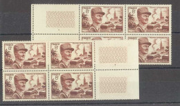 Yvert 942 - Maréchal  Leclerc - 2 Blocs De 4 Timbres Neufs Sans Traces De Charnières - Bords De Feuilles - Unused Stamps