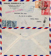 COLOMBIA 1953 AIRMAIL LETTER SENT  FROM BARRANQUILLA TO PARIS - Colombia