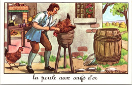 20904 Carte Fable - Jean De La Fontaine - La Poule Aux Oeufs D'or - Contes, Fables & Légendes