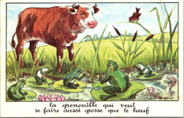20905 Carte Fable - Jean De La Fontaine - La Grenouille Qui Veut ... - Contes, Fables & Légendes