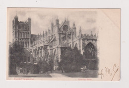 ENGLAND - Exeter Cathedral Used Vintage Postcard - Exeter