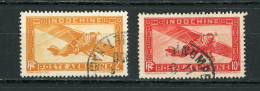 INDOCHINE RF - POSTE AERIENNE - N° Yvert 12+14 Obli. - Airmail