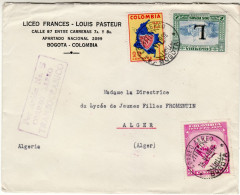 COLOMBIA 1952 AIRMAIL LETTER SENT  FROM BOGOTA TO ALGER - Colombie