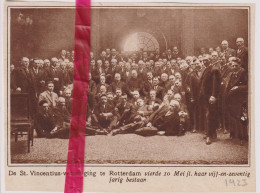 Rotterdam - 75 Jaar St Vincentius Vereniging - Orig. Knipsel Coupure Tijdschrift Magazine - 1925 - Non Classés