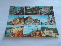 DINANT SUR MEUSE NAMUR ( BELGIQUE ) MULTIVUES 9 BELLES VUES DIFFERENTES COLORISER - Dinant