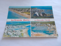 LA GRANDE MOTTE ( 34 Herault )  MULTIVUES  LA NOUVELLE FLORIDE 4 BELLES VUES AERIENNES COLORISER - Sonstige & Ohne Zuordnung