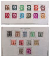 Germany-Deutschland Drittes Reich Dienstmarken 1934,38 (23 Marken) Auf Papier, Faltz. - Collections (sans Albums)