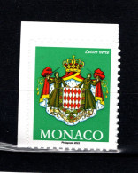 MONACO--TVP Vert-Lettre Verte --Philaposte 2023-- Autocollant Issu De Carnet 2023 - Neufs