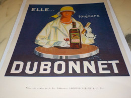 ANCIENNE PUBLICITE ELLE ET LUI  DUBONNET VIN TONIQUE 1929 - Alcoholes