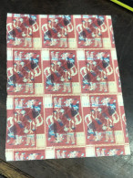 VIET  NAM  NORTH STAMPS-1981-TREE PLANTING ON TET FESTIVAL-(Imperf ABSOR BENT PRINT ERROR 1in BLOCKS Sheet)1 Pcs 9 STAMP - Vietnam