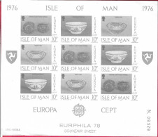 ISOLA DI MAN - FOGLIETTO ERINNOFILO EURPHILA 78 - EUROPA CEPT - Erinofilia