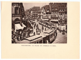 1938 - Héliogravure - Strasbourg (Bas-Rhin) - La Place Du Corbeau - Unclassified