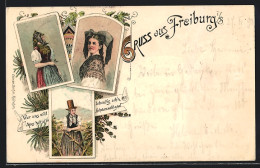 Lithographie Freiburg I. B., Frauen In Freiburger Trachten  - Freiburg I. Br.