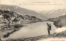 Les Pyrénées Orientales MASSIF DU CARLITTE Estagnon  Sur Le Chemin De Porté à Lanoux Buveur à Porro Labouche RV - Autres & Non Classés