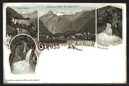 Lithographie Kaprun I. Pinzgau, Kesselfall, Schloss Und Kitzsteinhorn  - Sonstige & Ohne Zuordnung