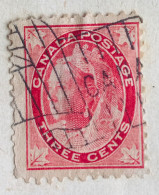 CANADA - Reine Victoria - 3 Cents 1898 - VARIÉTÉ - DÉFAUT SUR LE « G » De POSTAGE - Usados