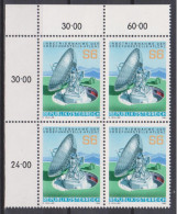 1980 , Mi 1644 ** (1) - 4er Block Postfrisch - Erdfunkstelle Aflenz - Neufs