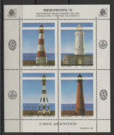 Argentina - 1992 Lighthouses Block MNH__(TH-16626) - Blocks & Sheetlets