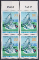 1980 , Mi 1644 ** (2) - 4er Block Postfrisch - Erdfunkstelle Aflenz - Unused Stamps