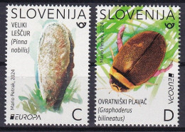 SLOVENIA 2024,EUROPA CEPT, UNDERWATER FLORA AND FAUNA,,MNH - 2024