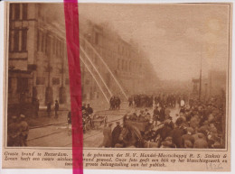 Rotterdam - Brand In Gebouwen NV Stokvis & Zonen - Orig. Knipsel Coupure Tijdschrift Magazine - 1926 - Non Classés