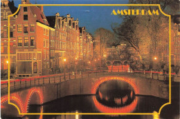 PAYS-BAS - Amsterdam/Holland - Aussi Le Soir - Les Canaux D'Amsterdam Offrent Un Beau Spectacle - Carte Postale Ancienne - Amsterdam