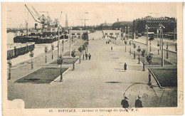 33  BORDEAUX  JARDIN ET TERRASSE DES QUAIS 1938 - Bordeaux